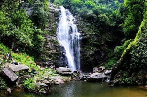 beautifuk waterfall cascade khe hem pu mat national park center centre vietnam