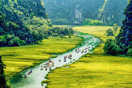 ninh binh tam coc boat ride bateau sampan nord vietnam north