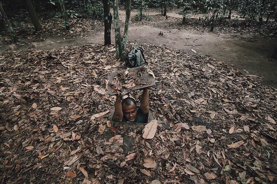 Tunnels de Cu chi  Ho Chi Minh aventure adventue Vietnam